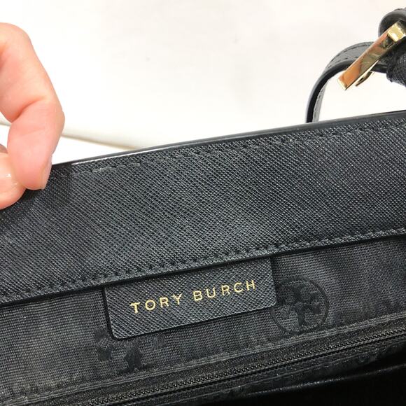 Tory Burch Emerson Black Saffiano Leather Tote Bag - Picture 11 of 11